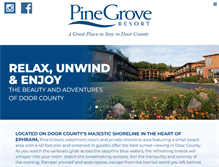 Tablet Screenshot of pinegrovedoorcounty.com